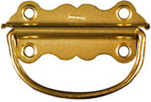 Chest Handle, Bright Brass, 3-1/2 In., 2-Pk.