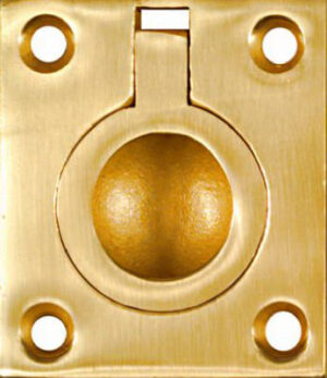Cabinet Ring Pull, Bright Brass, 1-3/8 In.