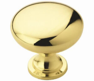 Edona Cabinet Knob, Polished Brass, 1-1/4 In.