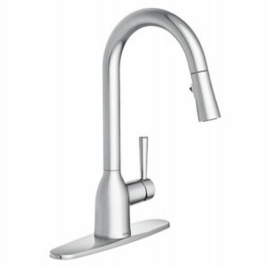 Adler Single Handle, High Arc Kitchen Faucet, Pull-Down Spray, Chrome