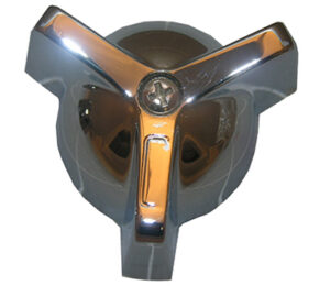 3-Point Metal Faucet Handle, Chrome with Cold Button