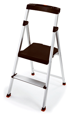Step Stool, 2-Step, Aluminum