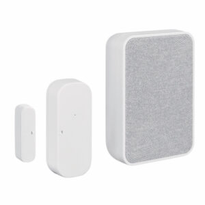 Doorbell/ Door or Window Break-in Alert Kit, Battery Operated, White/Gray