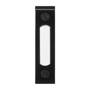 LED Lighted Doorbell Button, Wired, Surface-Mount, Black