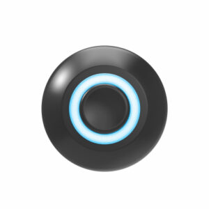 Wired Push Button Doorbell, Black Metal, Lighted