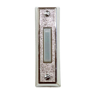 Wired Doorbell Push Button, LED Light, Silver