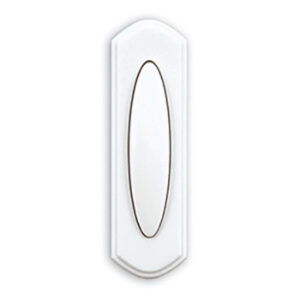 Basic Wireless Doorbell Button, White