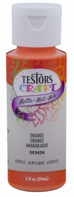 Acrylic Craft Paint, Matte Orange, 2-oz.