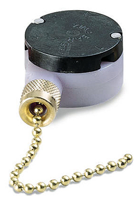 Brass-Plated Pull-Chain Ceiling Fan Switch
