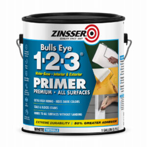 Bulls Eye 1-2-3 Primer Sealer& Stain Killer, White, 1 Gallon