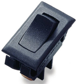 12A Medium-Duty Black Rocker Switch With Spade Terminals