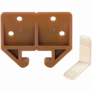 Drawer Track Guides, Brown Plastic, For 1/4 x 7/8 In. Track, 2-Pk.