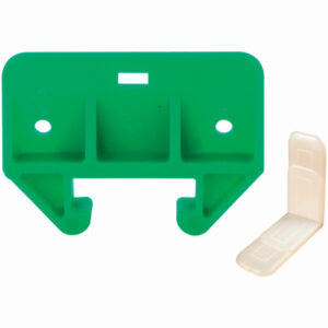 Drawer Track Guide Kit, Green Plastic, For 1-1/8 x 9/32 In. Track, 2-Pk.
