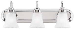 3-Light Wall Mount Chrome Light Fixture