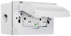 Ground Fault Circuit Interrupter Outlet Kit, White, 15A, 125 Volt