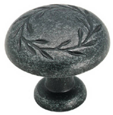 1 25 IN WROUGHT IRON LEAF CABINET KNOB