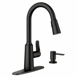 Edwyn Single Handle, High Arc Kitchen Faucet, Pull-Down Spray, With Soap Dispenser