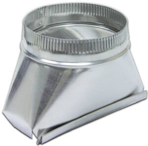 Aluminum HVAC Duct Pipe Transition Fitting, 7-In. Round