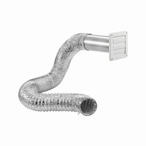 4 In. x 8 Ft. Bath Fan Exhaust Through the Wall Louvered Vent Kit