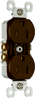 Pass & Seymour 15A Brown Tamper-Resistant Receptacle